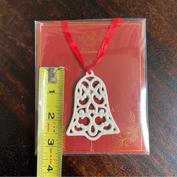 Lenox Pierced Fine Ivory China Bell Christmas Gift Charm Ornament - Picture 6 of 6